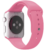Ремешок силиконовый Special Case для Apple Watch 4 / 3 / 2 / 1 (42мм) Светло-Розовый S/M/L