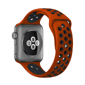 Ремешок спортивный Dot Style для Apple Watch (42mm) Красно-Черный