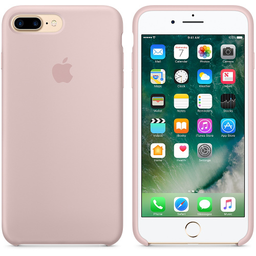 Силиконовый чехол Apple Case для iPhone 7 Plus (розовый песок)