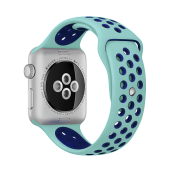 Ремешок спортивный Dot Style для Apple Watch (38mm) Голубой/Синий