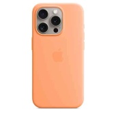 Чехол Silicone Case MagSafe для iPhone 15 Pro Апельсиновый сорбет