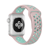 Ремешок спортивный Dot Style для Apple Watch (38mm) Розово-Бирюзовый