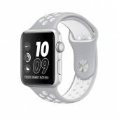 Ремешок спортивный Dot Style для Apple Watch (42mm) Серо-Белый