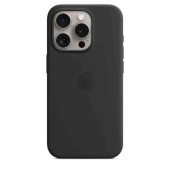 Чехол Silicone Case MagSafe для iPhone 15 Pro Max Черный