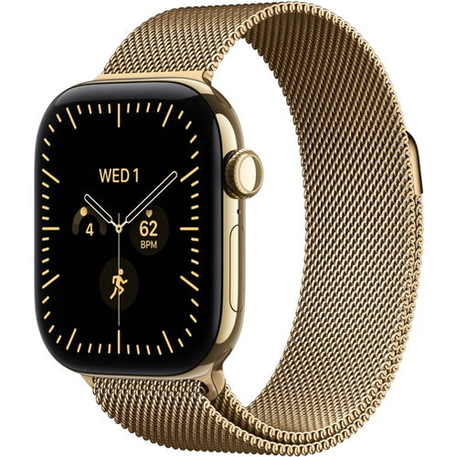 Смарт-часы Apple Watch Series 12 (GPS+Cellular) 42mm Radiant Gold Titanium Case with Radiant Gold Milanese Loop (Золотой)
