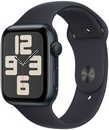 Apple Watch SE 2023, 44 мм, корпус из алюминия цвета «тёмная ночь», спортивный ремешок цвета «тёмная ночь» M/L