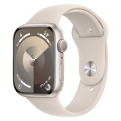 Apple Watch Series 9, 41 мм, корпус из алюминия цвета Сияющая звезда, спортивный ремешок цвета Сияющая звезда