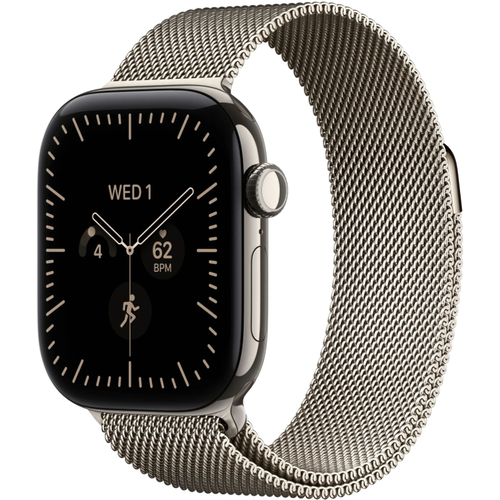 Смарт-часы Apple Watch Series 12 (GPS+Cellular) 42mm Natural Titanium Case with Natural Milanese Loop (Титановый)
