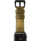 Ремешок кожаный Nomad Exclusive Amber Strap для Apple Watch 2 / 1 (42mm) Черная застежка