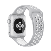 Ремешок спортивный Dot Style для Apple Watch (38mm) Серо-Белый