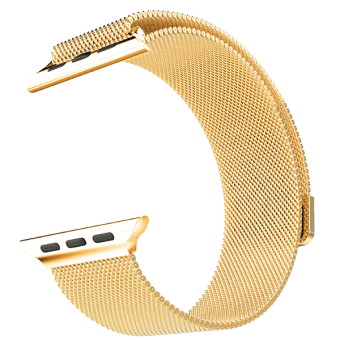 Браслет сетчатый миланский Milanese для Apple Watch 4 / 3 / 2 / 1 (38мм) Золото