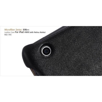 Кожаный чехол iCarer Microfiber с магнитным держателем (черный) для iPad mini Retina