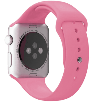 Ремешок силиконовый Special Case для Apple Watch 4 / 3 / 2 / 1 (38мм) Светло-Розовый S/M/L