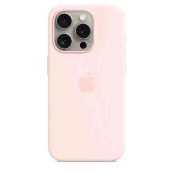 Чехол Silicone Case MagSafe для iPhone 15 Pro Max Светло-розовый