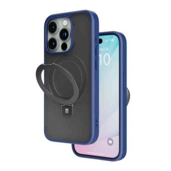 Чехол Levelo Verona Case для iPhone 15 Pro Max Темно-синий