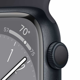 Apple Watch Series 8, 41 мм, корпус из алюминия цвета «тёмная ночь»