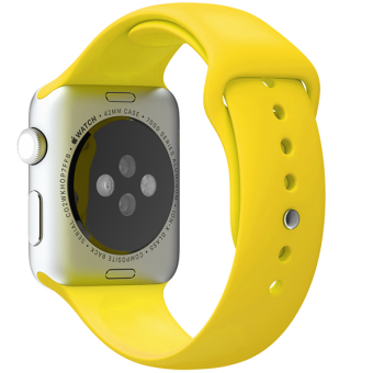 Ремешок силиконовый Special Case для Apple Watch 4 / 3 / 2 / 1 (38мм) Желтый S/M/L