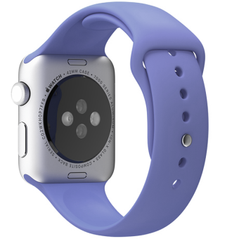 Ремешок силиконовый Special Case для Apple Watch 4 / 3 / 2 / 1 (42мм) Васильковый S/M/L