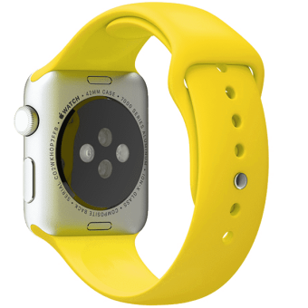 Ремешок силиконовый Special Case для Apple Watch 4 / 3 / 2 / 1 (42мм) Желтый S/M/L