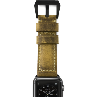 Ремешок кожаный Nomad Exclusive Amber Strap для Apple Watch 2 / 1 (42mm) Черная застежка