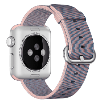 Ремешок нейлоновый Special Nylon для Apple Watch 2 / 1 (38мм) Светло-розовый/Темно-синий